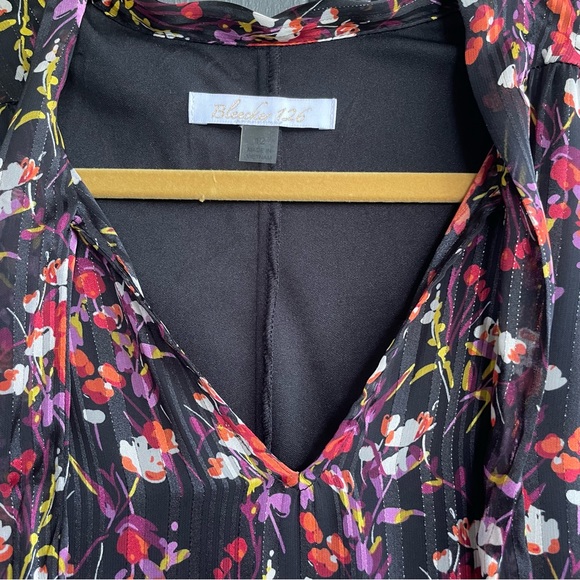 Bleecker 126 long sleeve Floral Print Women's Dress 12 Large - Picture 4 of 13